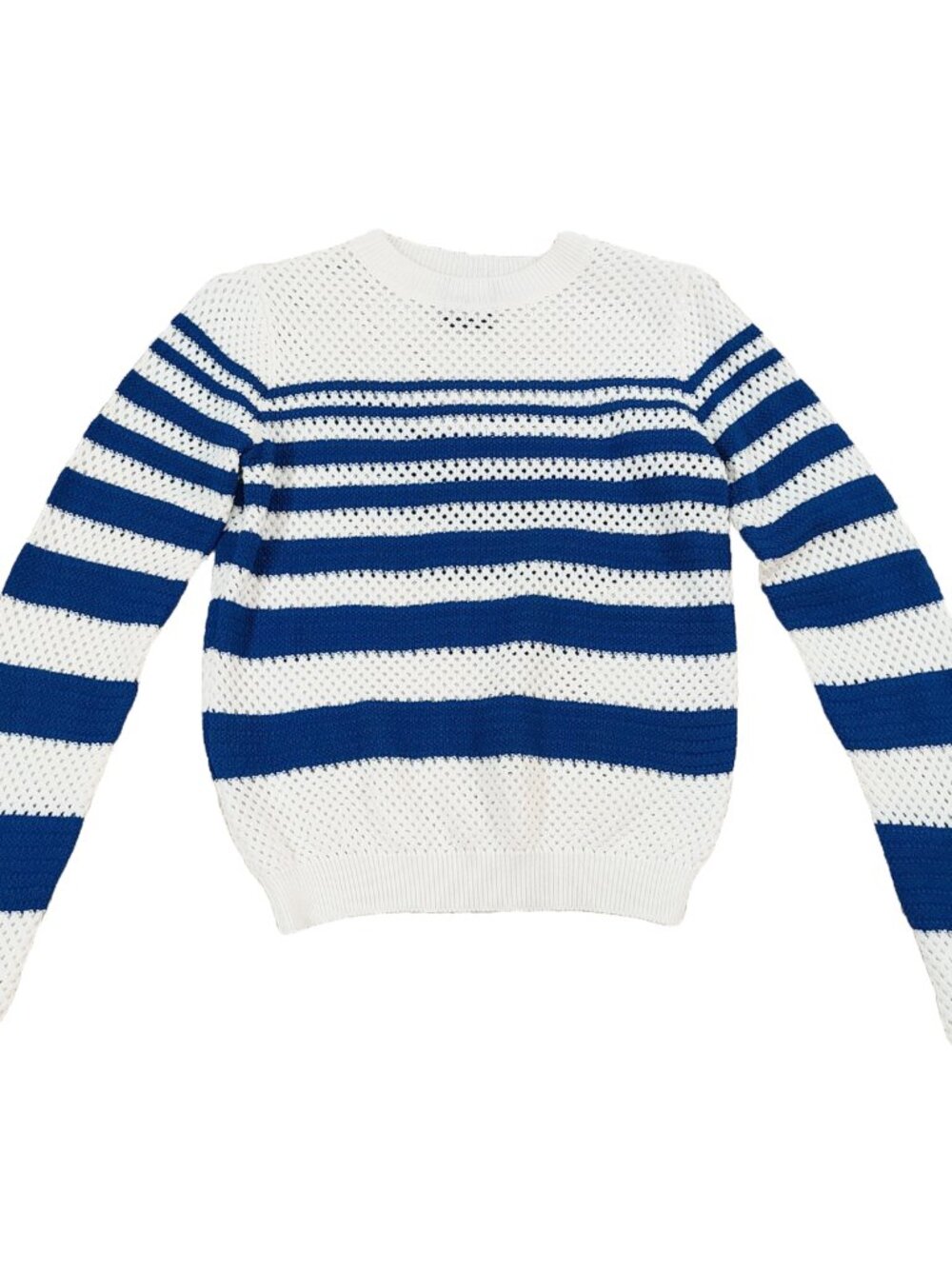 PINKO Uniqueness Women's Knit Sweater Sz S, Made in Italy, Blue/White Striped